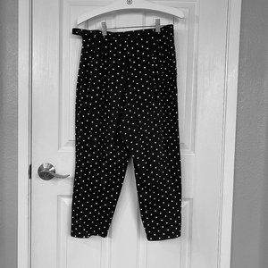 Black & White Polka Dot Cropped Pants by “Briggs”